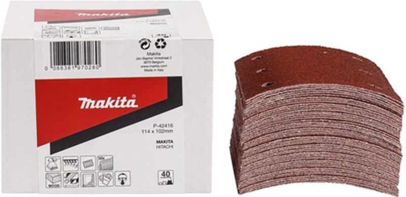 Makita - P-42416 - Schuurvel - K40 - 114x102 mm - Klittenband