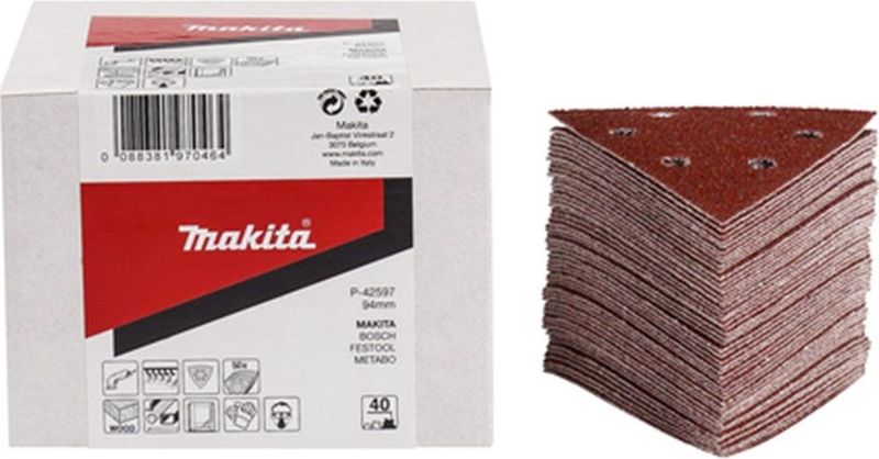 Makita Accessoires Schuurvel 3-k K40 red v. - P-42597 - P-42597
