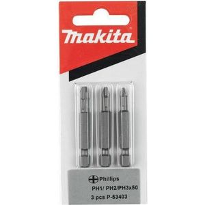 Makita Accessoires Schroefbit PH1/2/3x50mm 1/4" - P-53403