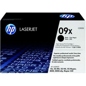 HP 09X originele zwarte LaserJet hogerendementstonercartridges