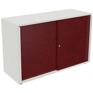 Schuifdeurkast NEOTEX met akoestisch front, h x b x d = 775 x 1200 x 440 mm, front paars