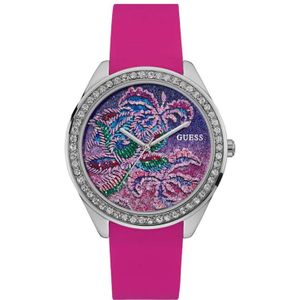 Guess Roze Siliconen Horloge Voor Stijlvolle Dames