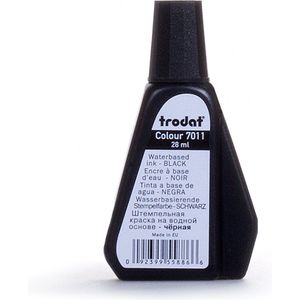 Trodat 7011 navul stempelinkt voor inktkussens 28 ml. - zwart