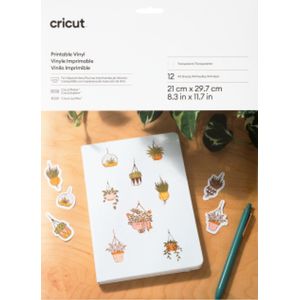 Cricut Printbaar Vinyl - A4 - Transparant (12 vellen)