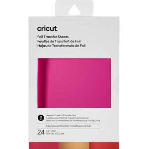 Cricut Folietransfervellen 10x15cm – Ruby (24 vellen)