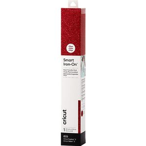 Cricut Smart Iron-On 33x91cm – Rood met glitters (1 vel)