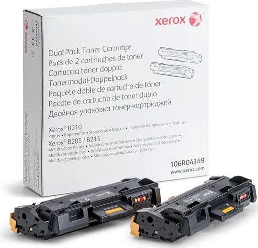 Xerox - 106R04349 - Toner Cartridge - Zwart - 2 Stuks - Hoge Capaciteit