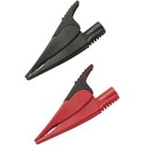 Fluke AC285 Veiligheids-krokodilklemmenset Bus 4 mm CAT IV 600 V, CAT III 1000 V Rood, Zwart