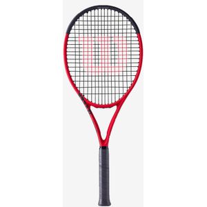 Tennisracket voor volwassenen clash v2 100 zwart/rood 295 g