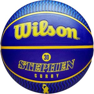 Wilson NBA Player Icon Stephen Curry Outdoor Ball WZ4006101XB7, Unisex, Blauw, basketbal, maat: 7