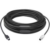 Logitech Verlengkabel - 15 m PS/2 Zwart