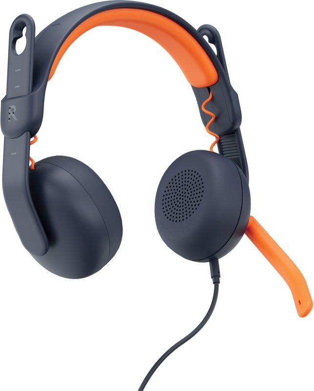 Logitech - Zone Learn - Headset - Blauw, Oranje - Bedraad - USB Type-C