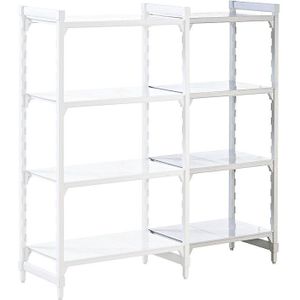 Kunststof inhaakstellingsysteem PREMIUM, legbord b x d = 700 x 600 mm, aanbouwstelling, breedte 735 mm, legbord glad