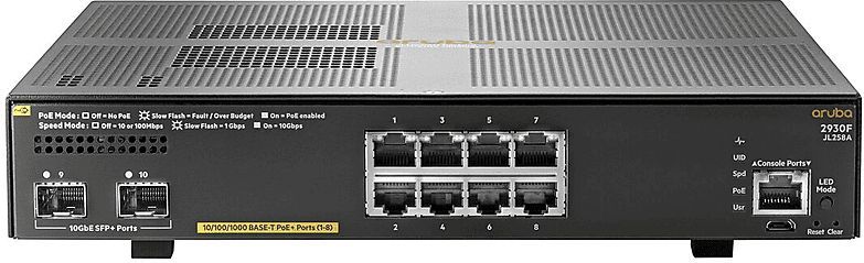Aruba - 2930F Netwerkschakelaar - Grijs - 8 PoE+ Haven