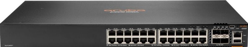 Aruba 6200F 4SFP+ schakelaar (28 Havens), Netwerkschakelaar, Zwart