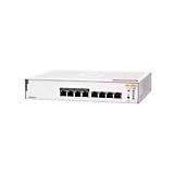 HPE Networking Series 1830 Smart Managed Ethernet Switch met 8 Gb en PoE poorten, 8 x 1G, 4 x CL4 PoE (65 W), zonder ventilator, EU-kabel (JL811A#ABB)