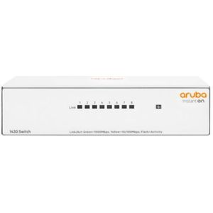 HPE Aruba Instant On 1430 8G, Non gestito, L2, Gigabit Ethernet (10/100/1000) (8 ports), Netwerkschakelaar, Wit