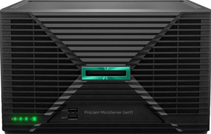 HPE - ProLiant MicroServer Gen11 - Server - Compact - Zwart - Intel Xeon E-2434 - 32 GB
