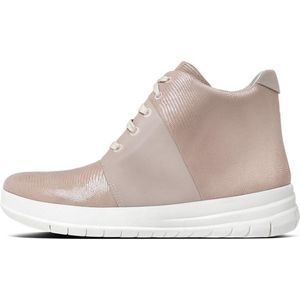 FitFlop Women's Sporty-Pop X Lizard-Print High-Top Sneakers Nude Pink Size 5