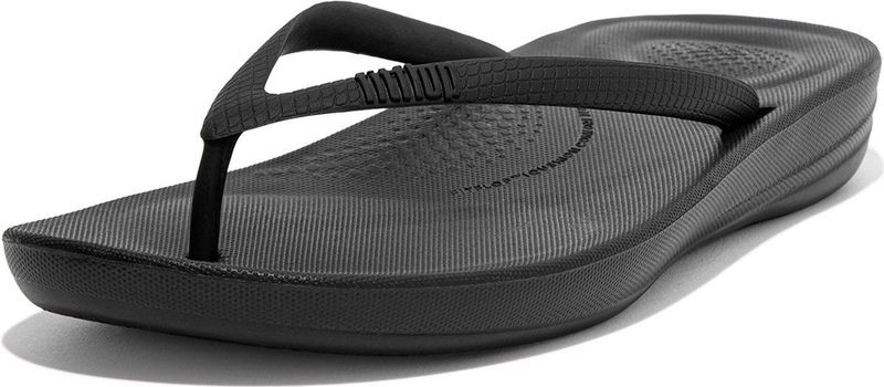 FitFlop - IQushion Ergonomic Flipflop - Slipper - All Black - Rubber