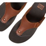 FitFlop - Trakk II - Slippers - Dark Tan - Leer - Verstelbare Bandjes