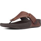 FitFlop - Trakk II - Slippers - Dark Tan - Leer - Verstelbare Bandjes