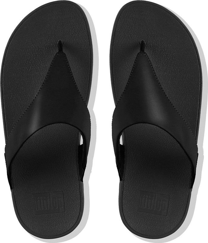 FitFlop Lulu™ Leather Toepost Black-Schoenmaat 36