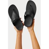 FitFlop Lulu™ Leather Toepost Black-Schoenmaat 39