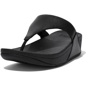 Fitflop Lulu Lederen Teenslippers Dames - Zwart