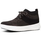 FitFlop - Uberknit Slip-On High Top Sneaker - Sneaker laag gekleed - Dames - Maat 36 - Zwart;Zwarte - J30-501 -Black/Bronze Metall