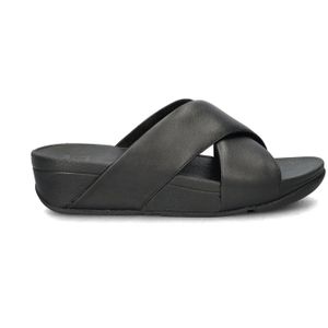 Fitflop Dames Lulu Cross Slide Sandalen - Zwart