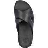 FitFlop - Lulu Cross Slide Sandals - Zwart - Leer - Microwobbleboard Zool