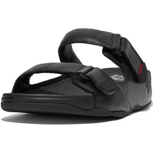 FitFlop - Gogh Moc Slide In Leather - Slipper - Black - Leer