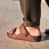 FitFlop - Gogh Moc Slide In Leather - Slipper - Dark Tan - Leer