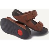 FitFlop - Gogh Moc Slide In Leather - Slipper - Dark Tan - Leer