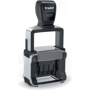 Trodat Professional 5030 zelf inktende datumstempel - maand Nederlands afgekort, 4mm karakterhoogte, afdrukkleur zwart
