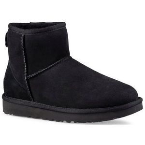 UGGvoor vrouwen. 1016222 Classic Mini II leren laarzen zwart (39), Leer, Plat, Geen, Casual