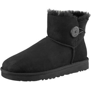 UGG - Dames Snowboots Mini Bailey Buttons II Black - Zwart - Maat 37