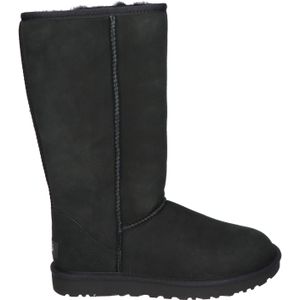 Ugg, Schoenen, Dames, Zwart, 38 EU, Leer, Zwarte Bontgevoerde Enkelsneeuwlaarzen