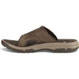 Teva - Langdon Slide - Sandaal - Walnoot - Leer - Rubberen Buitenzoal