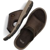 Teva - Langdon Slide - Sandaal - Walnoot - Leer - Rubberen Buitenzoal
