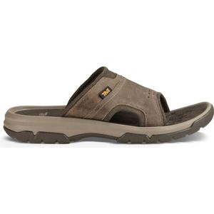 Teva - Langdon Slide - Sandaal - Walnoot - Leer - Rubberen Buitenzoal