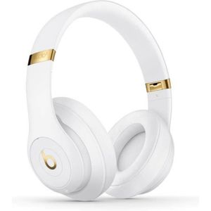 Beats Studio3 draadloze over-ear hoofdtelefoon met ruisonderdrukking, Apple W1-chip voor hoofdtelefoon en oortelefoon, Bluetooth klasse 1, actieve ruisonderdrukking, 22 uur luistertijd, wit