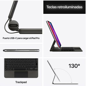 Apple Magic Keyboard voor iPad Pro 11 inch (3e generatie) en iPad Air (5 generatie) - Spaans - zwart​​​​​​