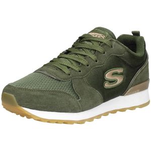 Skechers g 85 gold'n gurl Sneaker dames, Olive Suede/ Nylon/ Mesh/ Rose Gold Trim, 39 EU