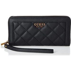 Guess ABEY SLG Card & Coin, reisaccessoires, damesportemonnee, zwart, 2 x 21 x 10 cm, zwart.