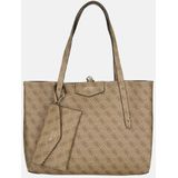 Guess Eco Brenton Dames Shopper - Latte Logo - One Size