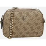 Guess Noelle Crossbody Camera Schoudertassen Dames - Beige - Maat ONESIZE