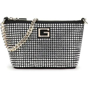 Guess Gilded Glamour Mini Top Zip Dames Handtas - Zwart