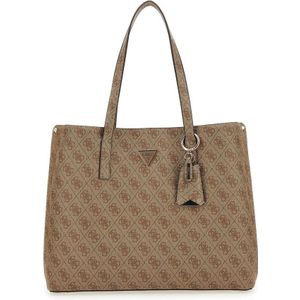 Guess, Tassen, Dames, Beige, ONE Size, Society Satchel Handtas